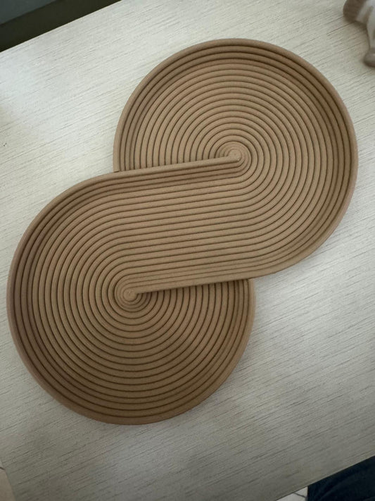 Svuota Tasche Infinito 170mm | Portaoggetti Design Moderno | Organizer Chiavi Monete Orologi | Stampa 3D in PLA | 5 Colori | 3DodLab