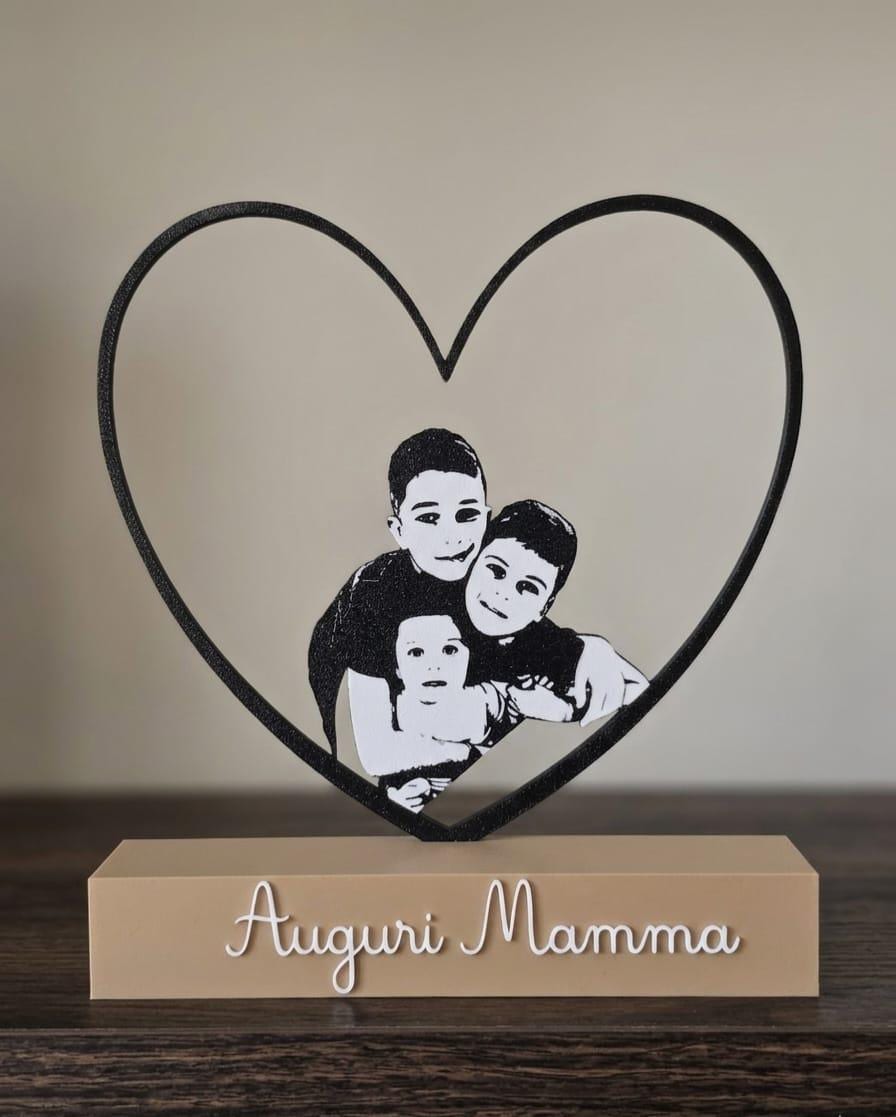 Ritratto Personalizzato con Foto | Stampa 3D Custom, Regalo Personalizzato Coppia Famiglia Amici, Idea Regalo Unico, Custom Photo Gift