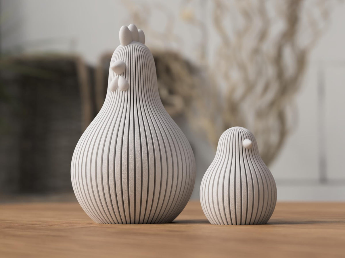 Pulcino Pasquale Japandi Minimal | Decorazione Primaverile in PLA