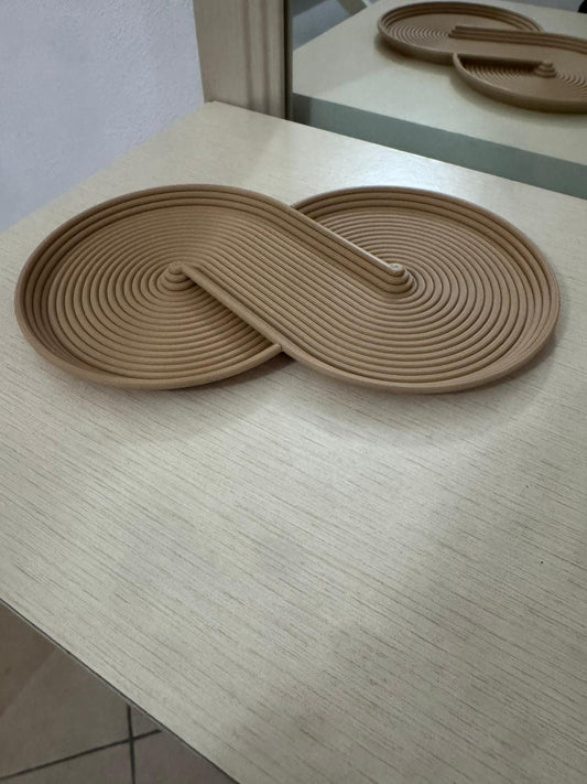 Svuota Tasche Infinito 170mm | Portaoggetti Design Moderno | Organizer Chiavi Monete Orologi | Stampa 3D in PLA | 5 Colori | 3DodLab