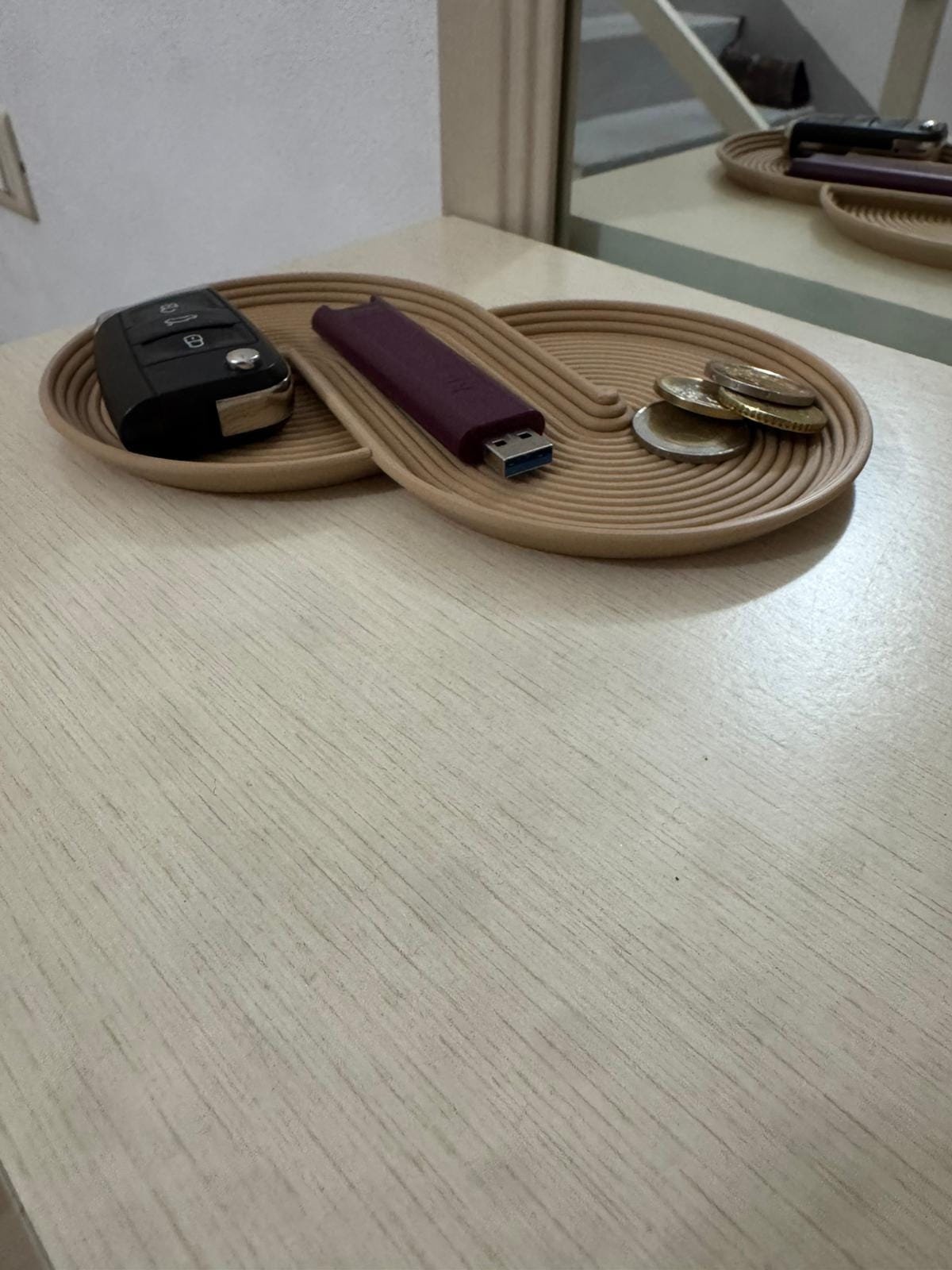 Svuota Tasche Infinito 170mm | Portaoggetti Design Moderno | Organizer Chiavi Monete Orologi | Stampa 3D in PLA | 5 Colori 3DodLab