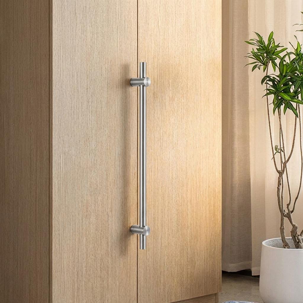 Maniglia Universale Regolabile in Alluminio Satinato | Su Misura per Mobili, Porte e Bagno