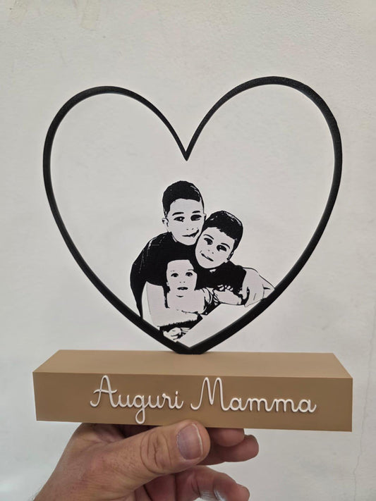 Ritratto Personalizzato con Foto | Stampa 3D Custom, Regalo Personalizzato Coppia Famiglia Amici, Idea Regalo Unico, Custom Photo Gift