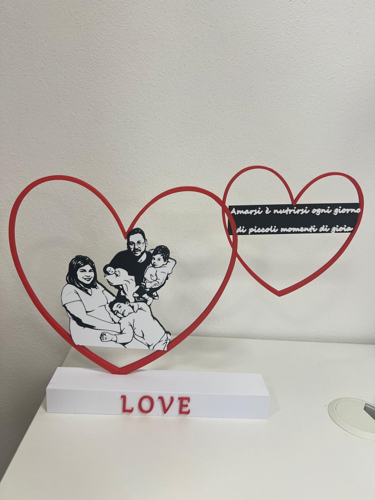 Ritratto Personalizzato con Foto | Stampa 3D Custom, Regalo Personalizzato Coppia Famiglia Amici, Idea Regalo Unico, Custom Photo Gift