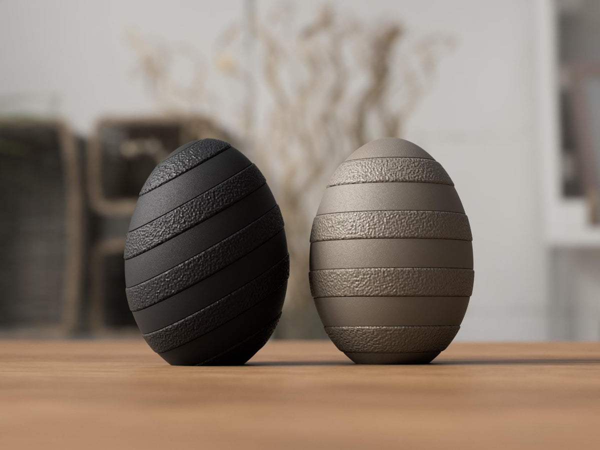 Uovo di Pasqua Fuzzy | Decorazione Minimal (Pois o Righe)
