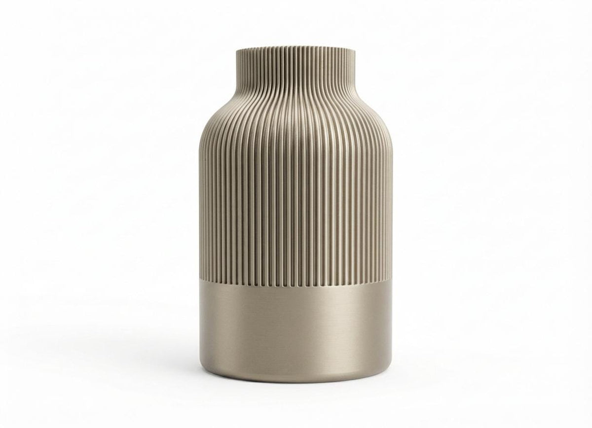 Vaso Japandi a Coste – Vaso Decorativo in PLA (160 mm / 220 mm) | 9 Colori