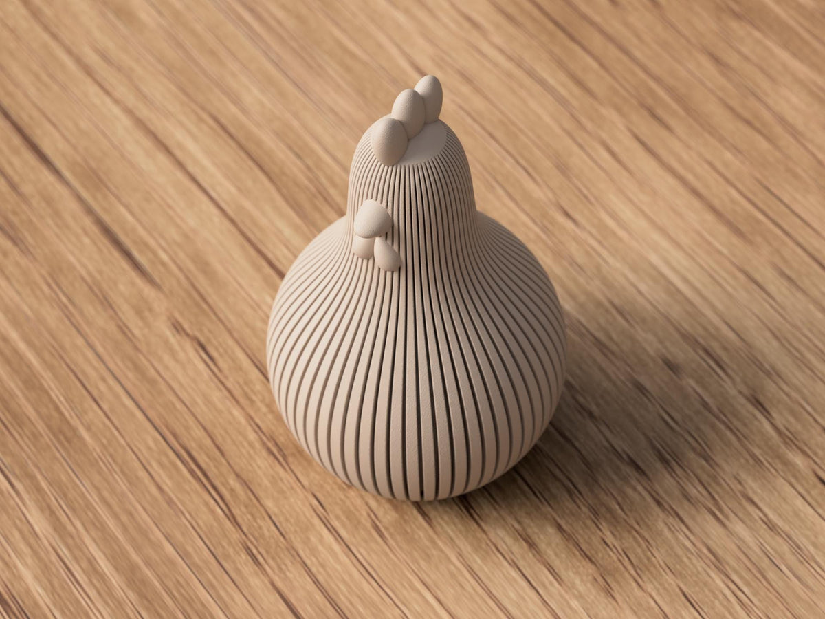 Pulcino Pasquale Japandi Minimal | Decorazione Primaverile in PLA