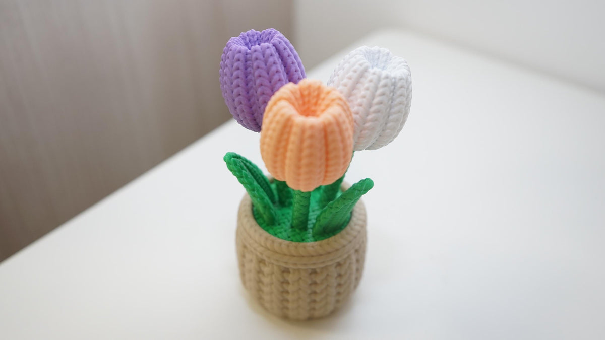 Fiori decorativi 3D effetto maglia