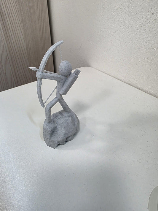 Statua Stick Warrior Stampata in 3D – Archer o Spadaccino Effetto Pietra