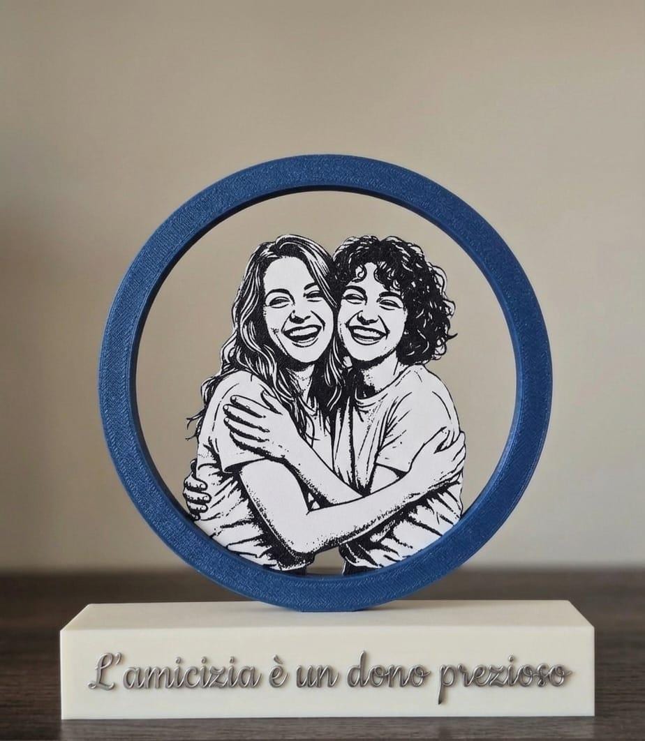 Ritratto Personalizzato con Foto | Stampa 3D Custom, Regalo Personalizzato Coppia Famiglia Amici, Idea Regalo Unico, Custom Photo Gift