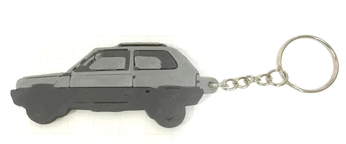 Portachiavi Panda 4x4 Vintage – Silhouette 3D in PLA (Personalizzabile)