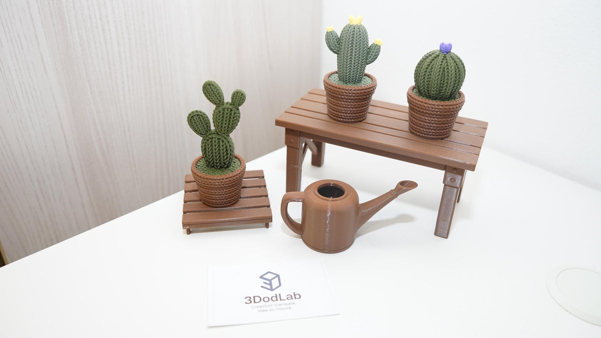 Cactus decorativi 3D effetto maglia