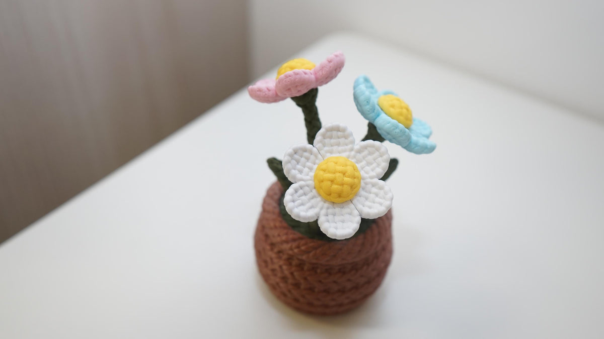 Fiori decorativi 3D effetto maglia