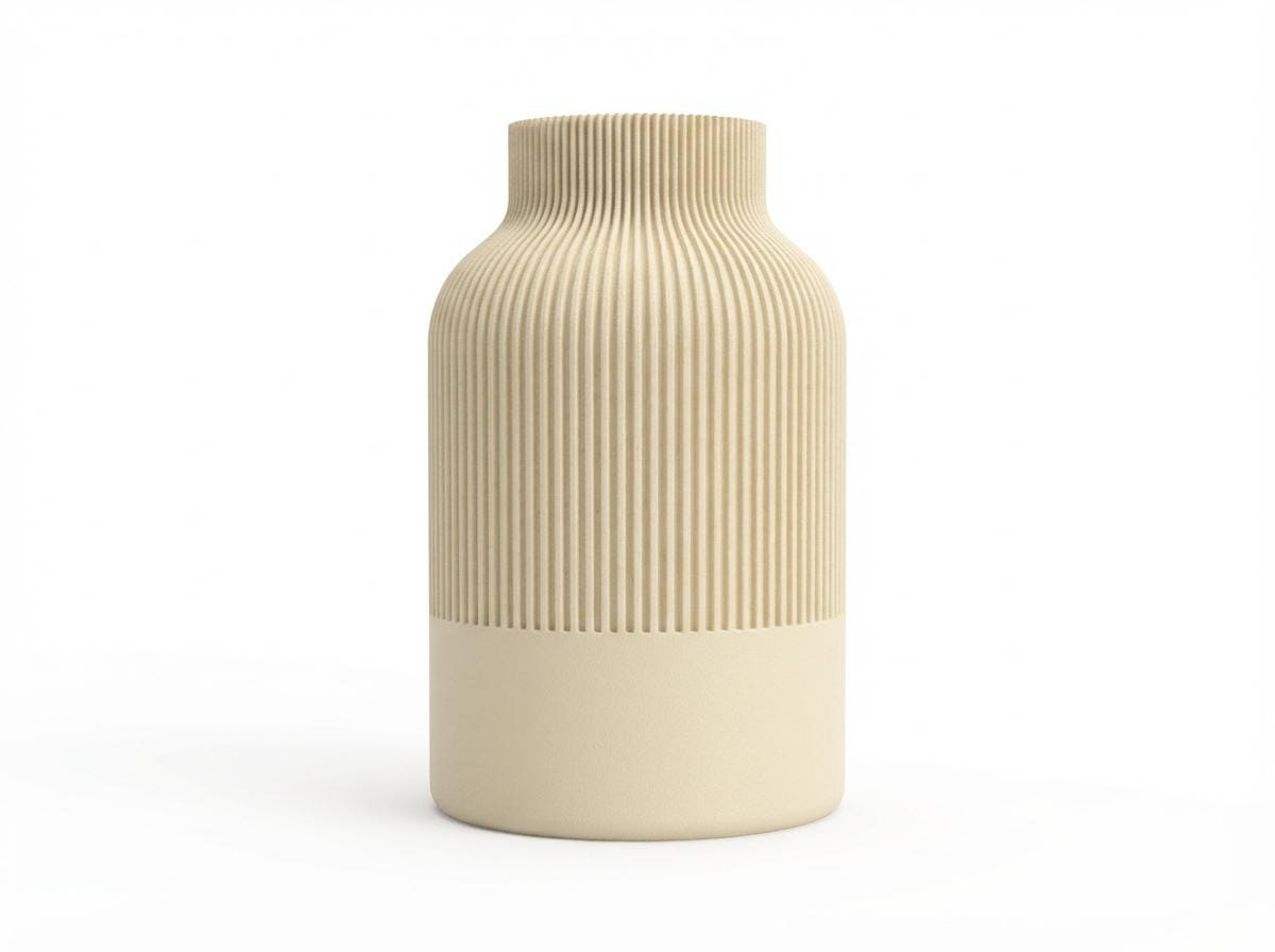 Vaso Japandi a Coste – Vaso Decorativo in PLA (160 mm / 220 mm) | 9 Colori