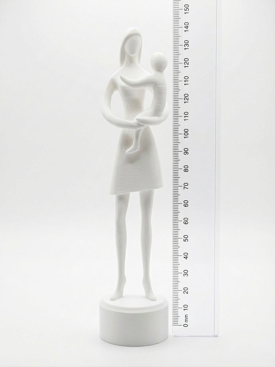 Statuetta Mamma con Bambino Personalizzata | Regalo per la Mamma | Idea Regalo Festa della Mamma | Decorazione Moderna Stampata in 3D