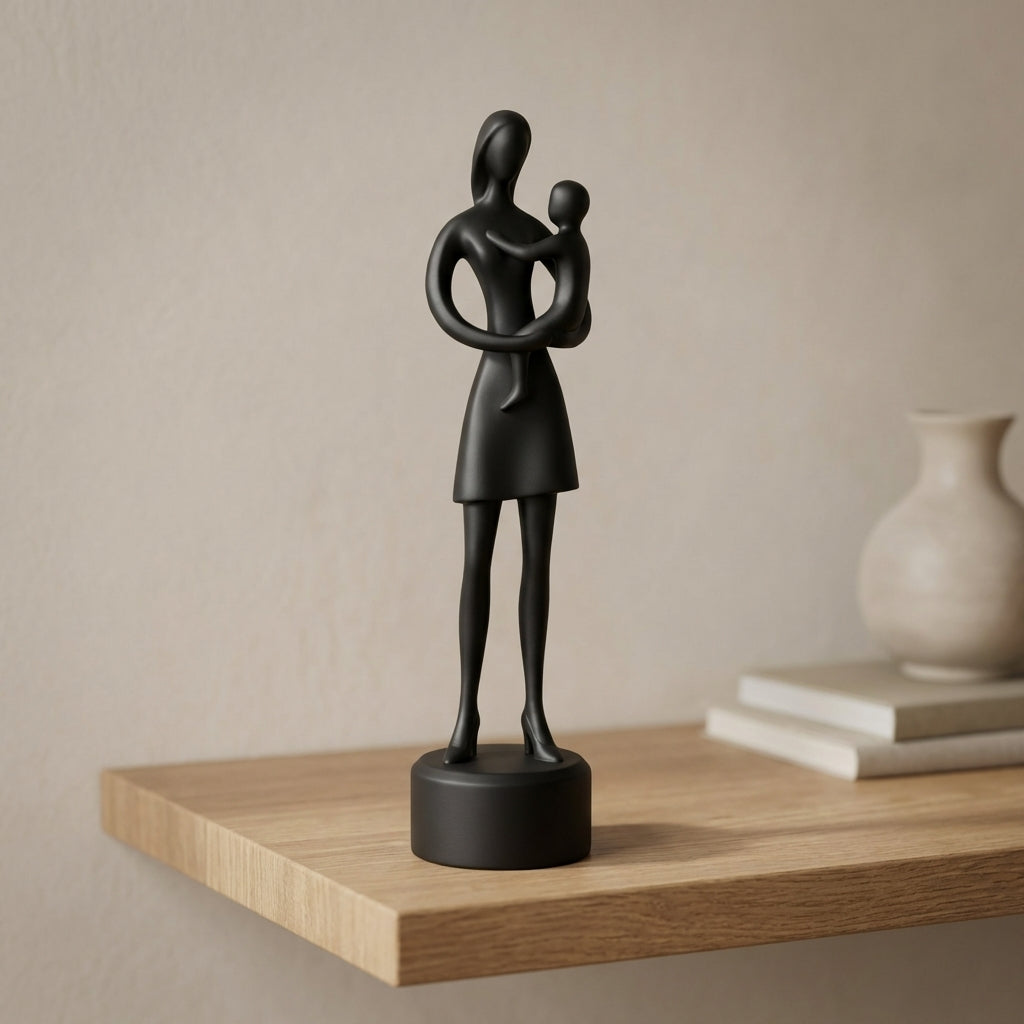 Statuetta Mamma con Bambino Personalizzata | Regalo per la Mamma | Idea Regalo Festa della Mamma | Decorazione Moderna Stampata in 3D
