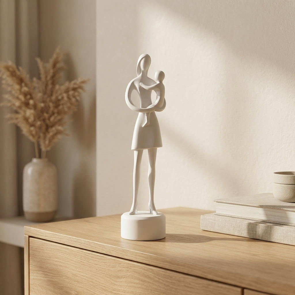 Statuetta Mamma con Bambino Personalizzata | Regalo per la Mamma | Idea Regalo Festa della Mamma | Decorazione Moderna Stampata in 3D