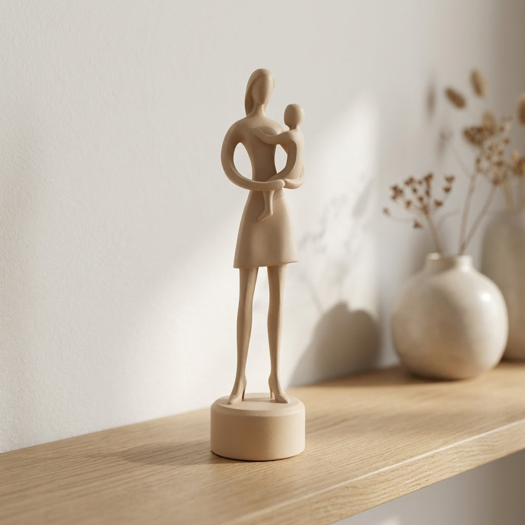 Statuetta Mamma con Bambino Personalizzata | Regalo per la Mamma | Idea Regalo Festa della Mamma | Decorazione Moderna Stampata in 3D