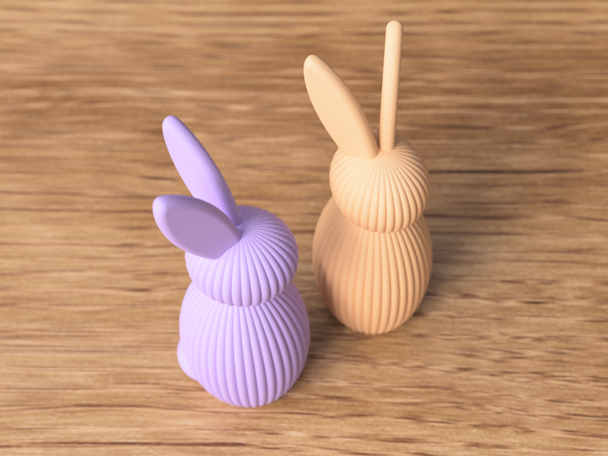 Coniglietto Pasquale Minimal | Japandi/Scandi | 3 Misure | PLA Bio | Stampa 3D