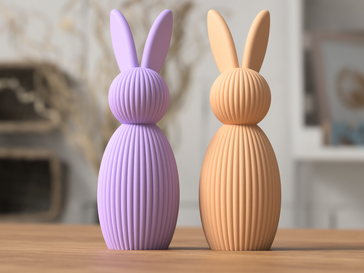Coniglietto Pasquale Minimal | Japandi/Scandi | 3 Misure | PLA Bio | Stampa 3D