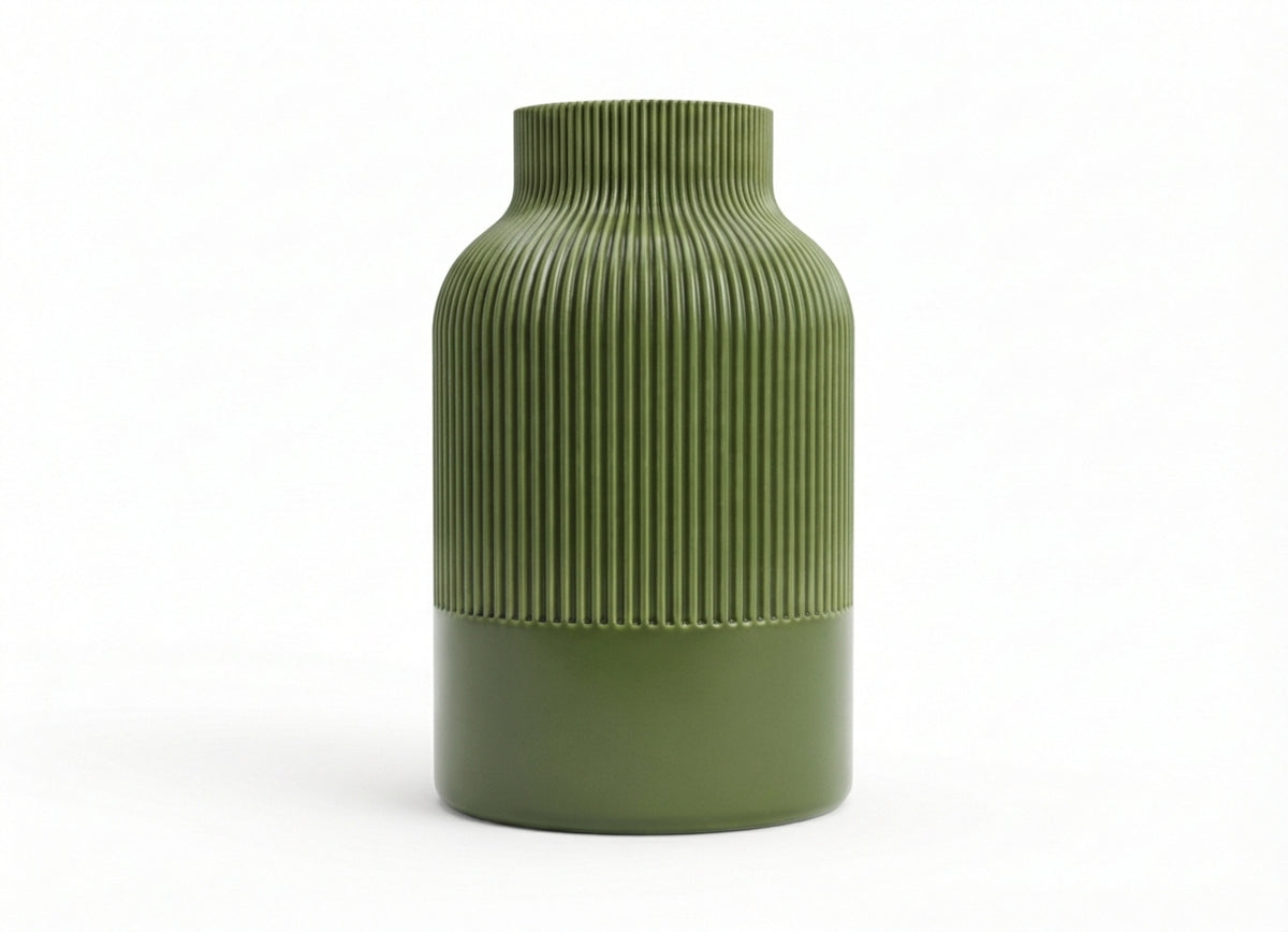 Vaso Japandi a Coste – Vaso Decorativo in PLA (160 mm / 220 mm) | 9 Colori