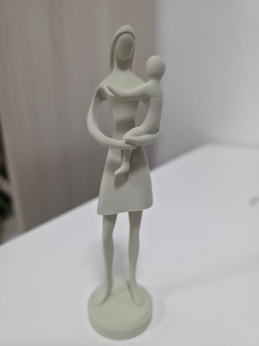 Statuetta Mamma con Bambino Personalizzata | Regalo per la Mamma | Idea Regalo Festa della Mamma | Decorazione Moderna Stampata in 3D