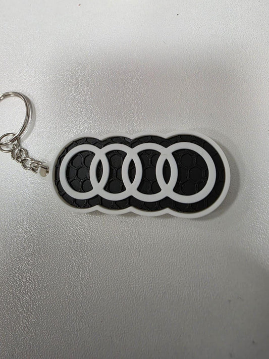 Portachiavi Auto Minimal Bianco/Nero – Simbolo Geometrico “Brand Style” (PLA)