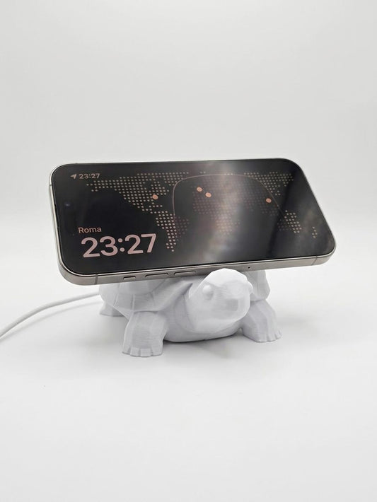 Supporto MagSafe a forma di Tartaruga | Dock iPhone 3D | Stand Scrivania Inclinato | Regalo Originale | Compatibile Apple MagSafe