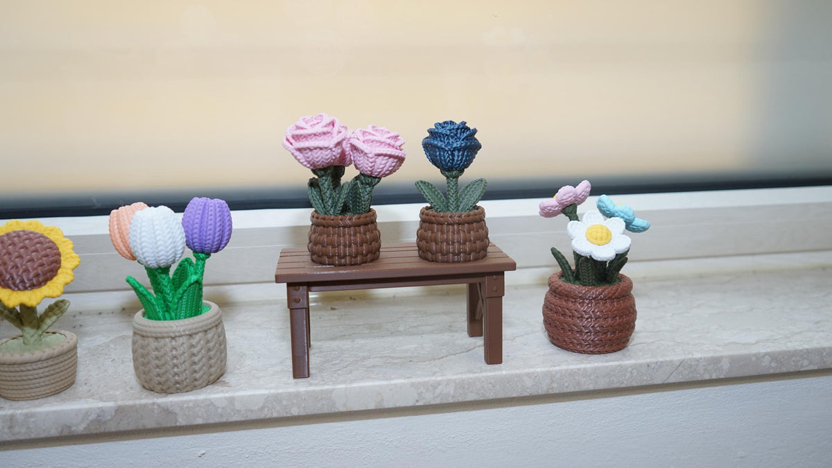 Fiori decorativi 3D effetto maglia