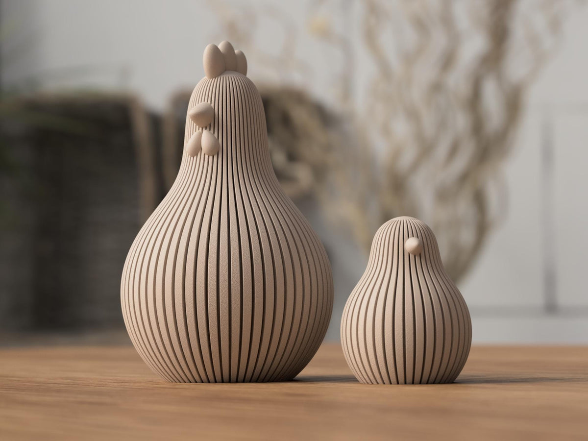 Pulcino Pasquale Japandi Minimal | Decorazione Primaverile in PLA