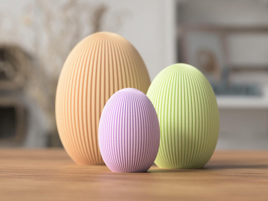 Uova di Pasqua a Coste Minimal | Japandi/Scandi | 60–120 mm