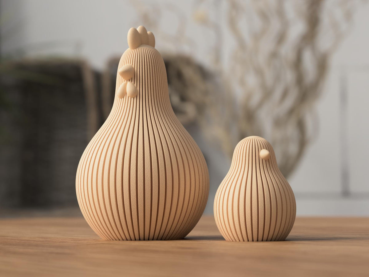 Pulcino Pasquale Japandi Minimal | Decorazione Primaverile in PLA