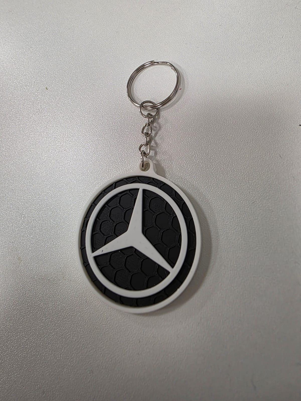 Portachiavi Auto Minimal Bianco/Nero – Simbolo Geometrico “Brand Style” (PLA)