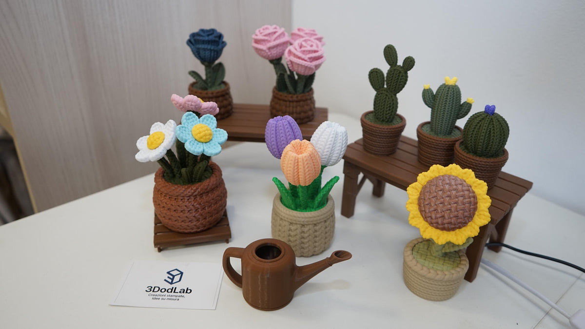 Fiori decorativi 3D effetto maglia