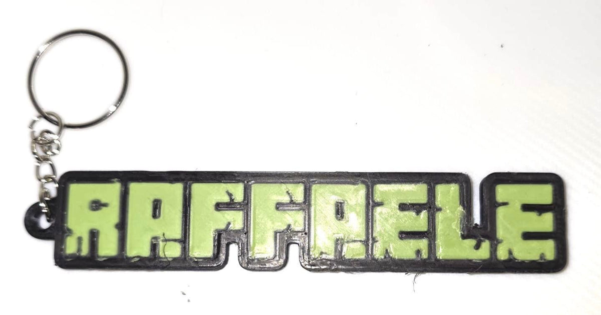 Portachiavi Nome Personalizzato in Stile Pixel – Lettere 3D a Blocchi (PLA)