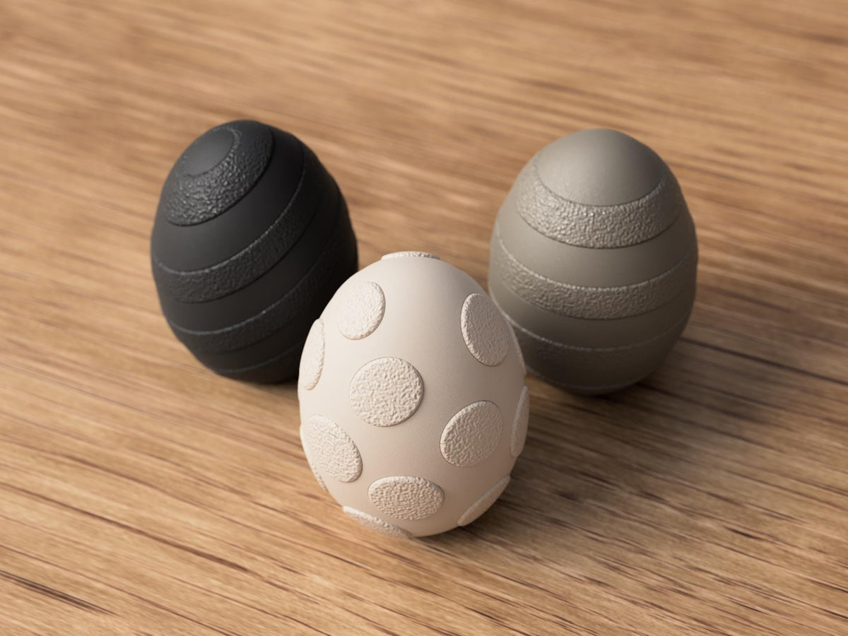 Uovo di Pasqua Fuzzy | Decorazione Minimal (Pois o Righe)