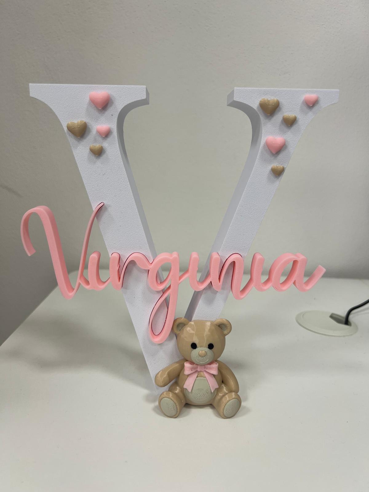 Lettera Iniziale 3D Personalizzata con Nome | 15–20-25-30 cm