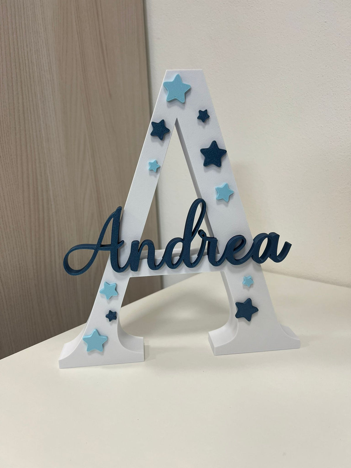 Lettera Iniziale 3D Personalizzata con Nome | 15–20-25-30 cm