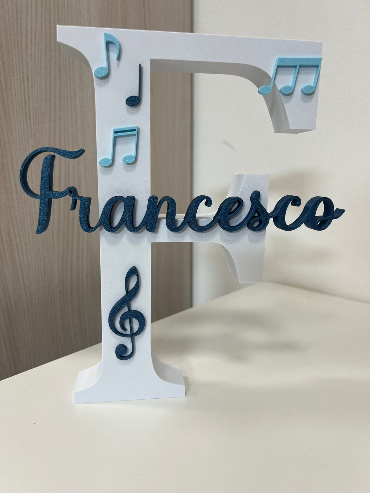 Lettera Iniziale 3D Personalizzata con Nome | 15–20-25-30 cm