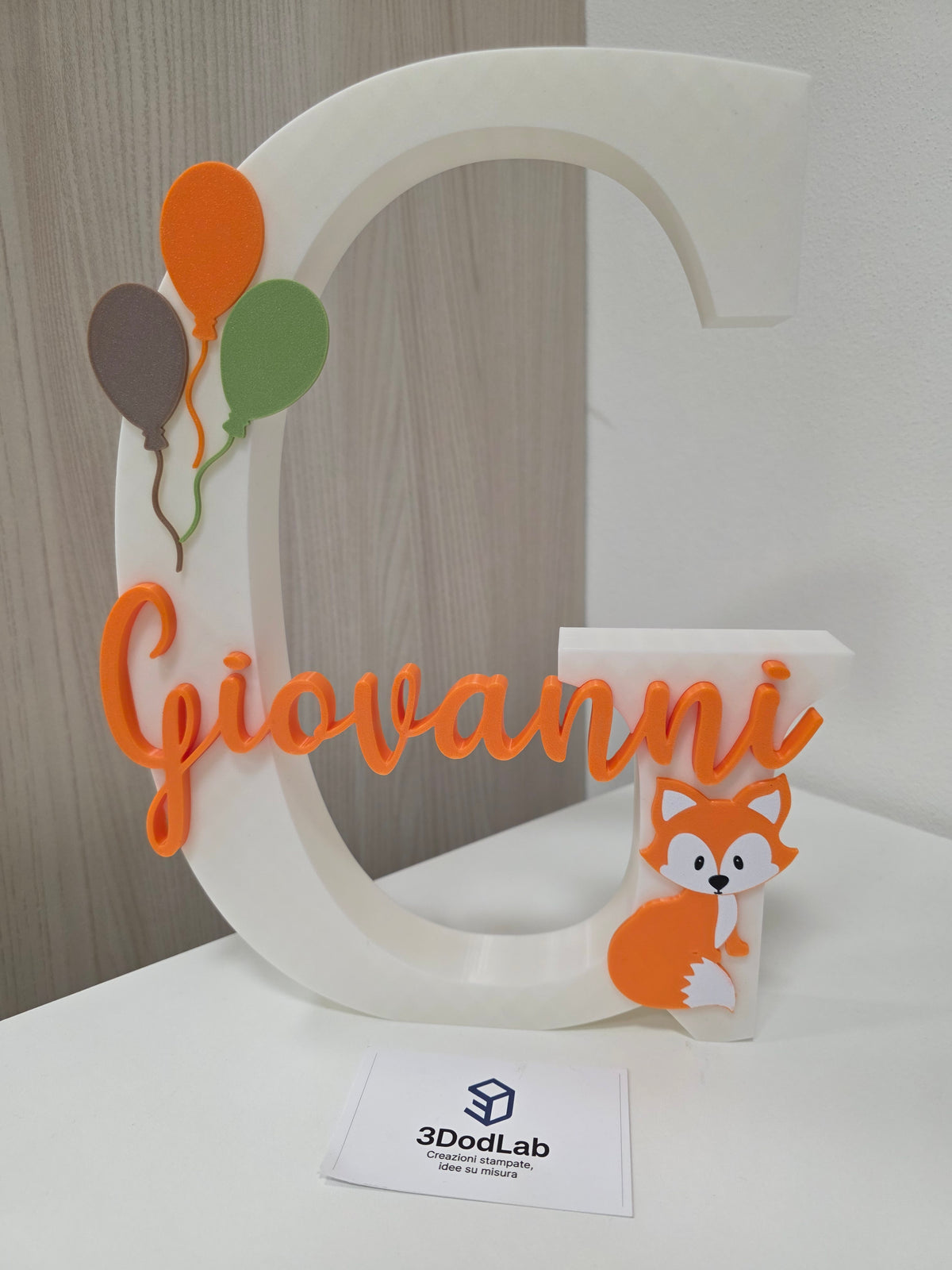 Lettera Iniziale 3D Personalizzata con Nome | 15–20-25-30 cm